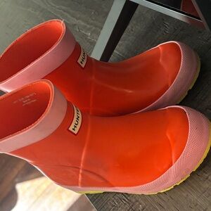 Hunter Women's Bright Orange Rain Boots